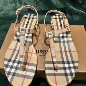 Burberry Emily Vintage Check Thong Sandals